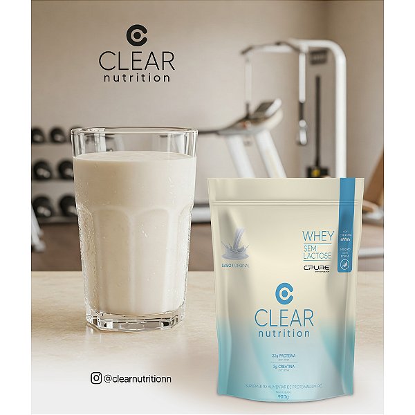 Whey Sem Lactose Original Refil 900g Clear Nutrition