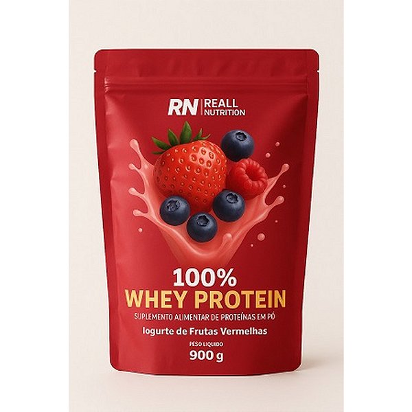 100% Whey Protein Iogurte de Frutas Vermelhas 900g Reall Nutrition