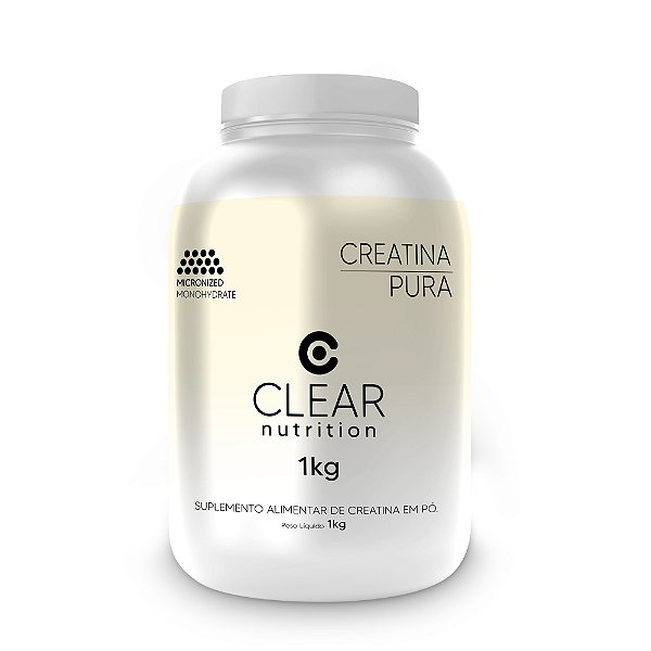 Creatina Pura Sem Sabor Pote 1Kg Clear Nutrition