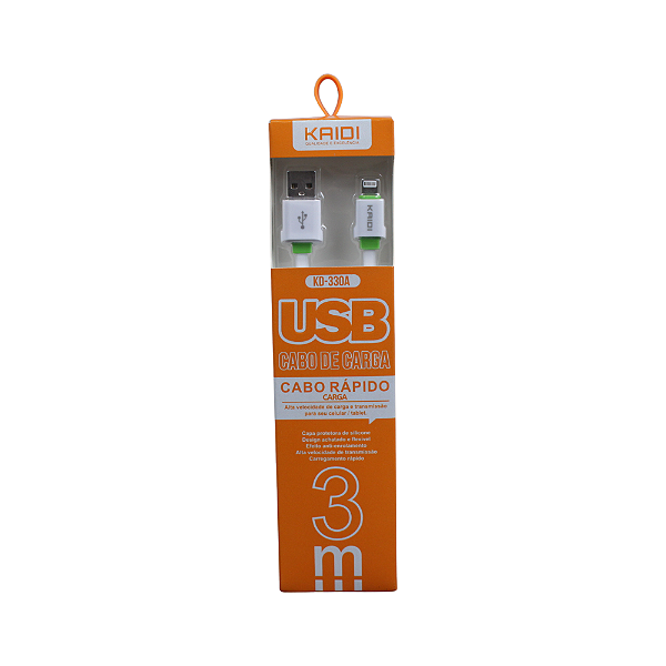 Cabo de Carga USB p/ Lightning 3m (KD330A)