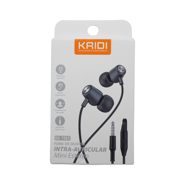 Fone de Ouvido Intra-Auricular (KD7003)