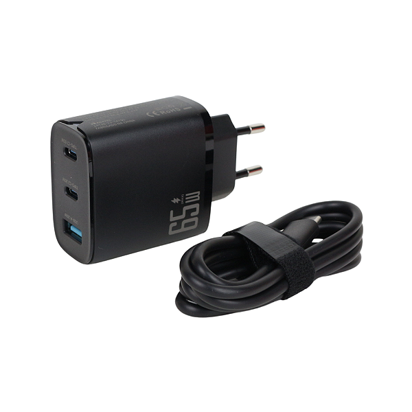 Kit Carregador Turbo 3 Entradas c/ Cabo USB p/ Tipo C (TT6532C)