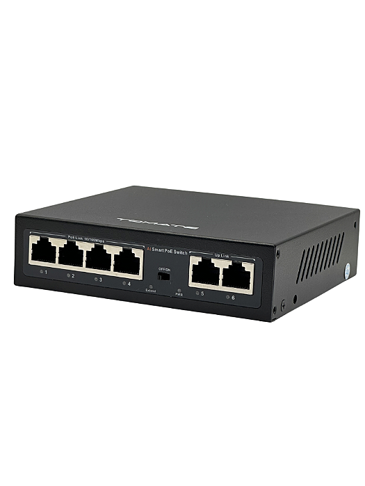 AI Switch PoE 4+2 com Isolamento – Modelo MTV-744