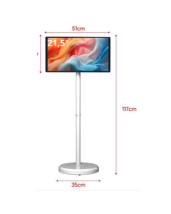 Tela Inteligente Touchscreen Tomate MTM-2105A – Android 15, 21.5"