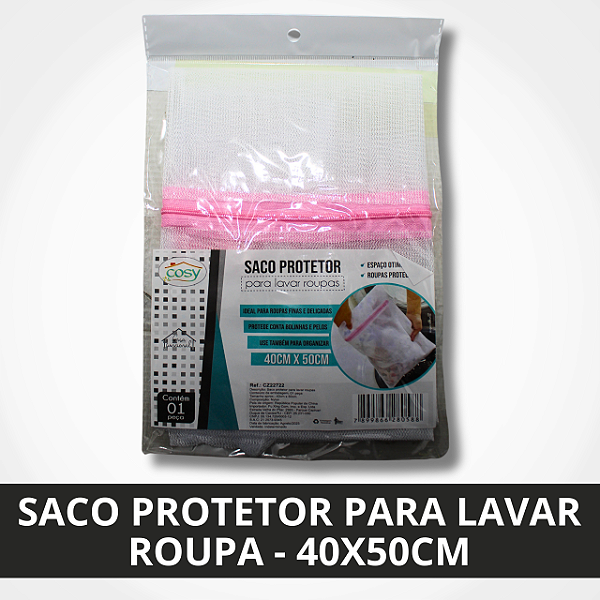 Saco Protetor Para Lavar Roupas - 40x50cm