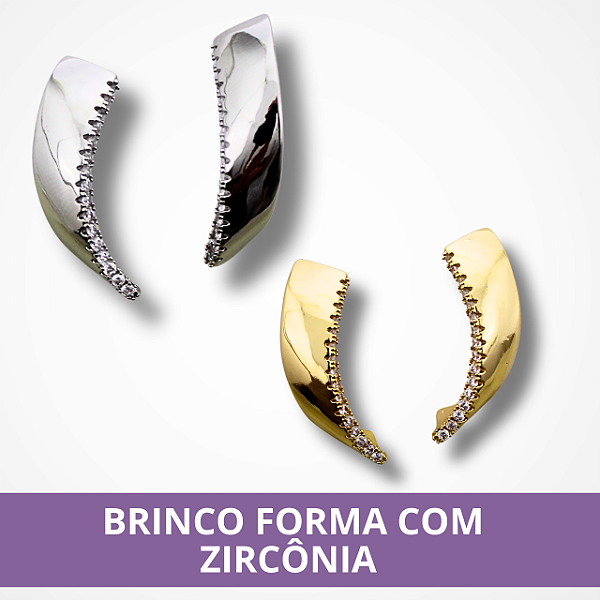 Brinco Forma com Zircônia