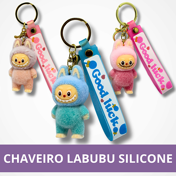 Chaveiro Labubu Silicone
