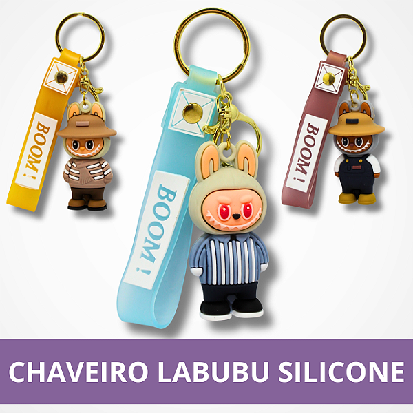 Chaveiro Labubu Silicone