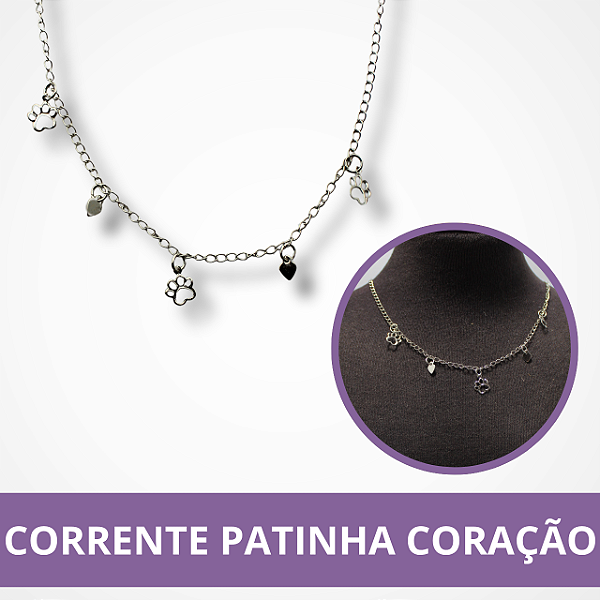 Corrente Patinha Coração