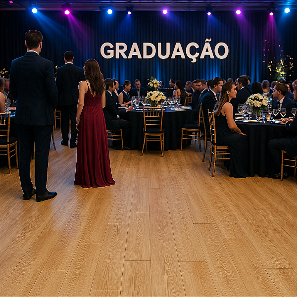 Piso Vinílico em Manta Em Rolo - Cor Cedro Fosco
