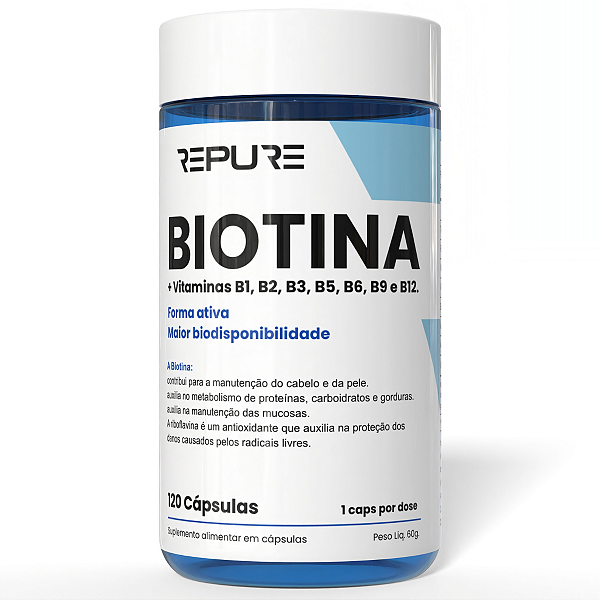 Biotina Plus + Complexo B - 120 Cápsulas