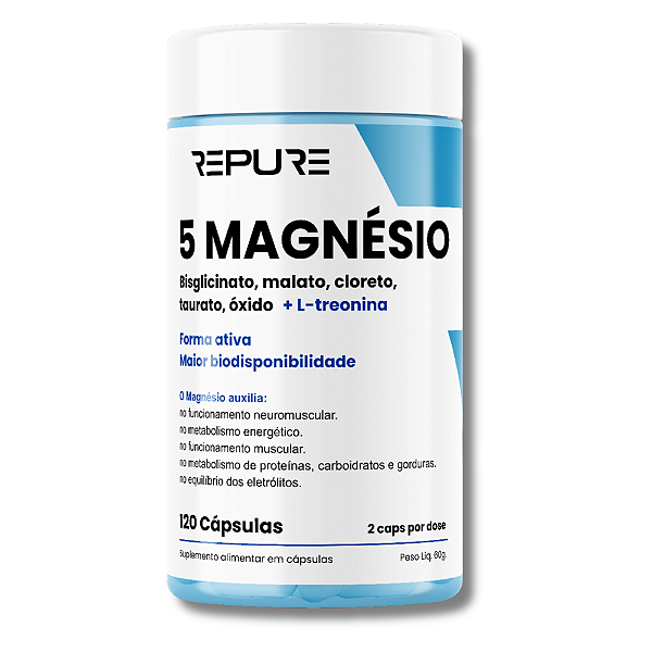5 Magnésios Complex- 120 Cápsulas