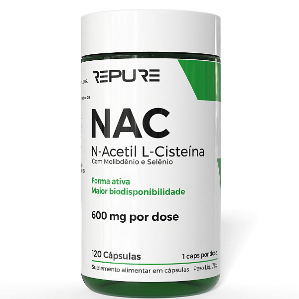 NAC N-Acetil L-Cisteina 600mg - 120 Cápsulas