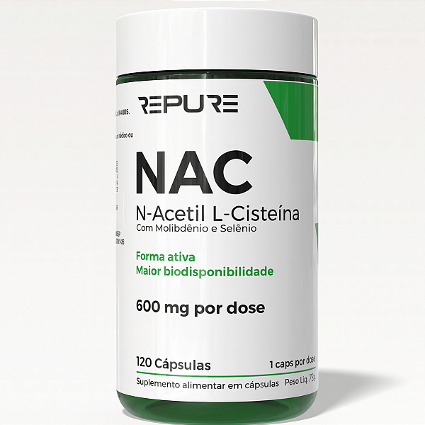 NAC N-Acetil L-Cisteina 600mg - 120 Cápsulas