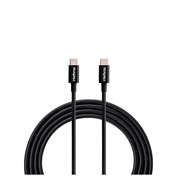 Cabo Usb-C para Usb-C 1,2m em Pvc Preto EUCC 15PP Intelbras