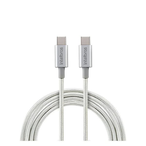 Cabo Usb-C para Usb-C1,5m em Nylon Branco EUCC15NB Intelbras