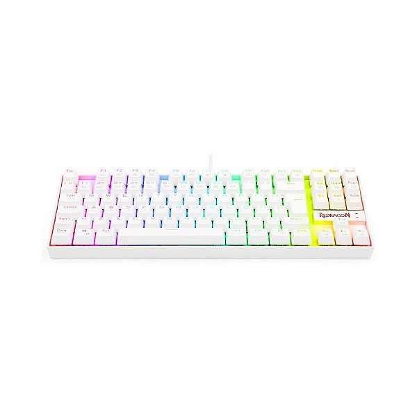 Teclado Gamer Kumara Redragon Mecanico Branco K552W - RGB