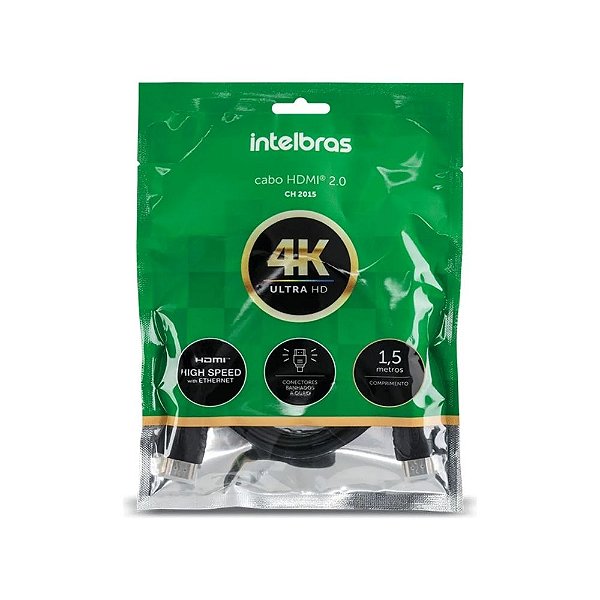 Cabo Hdmi 1,5 Metros Intelbras Ch2015 2.0 4k