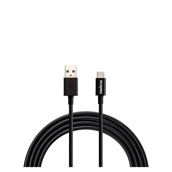 Cabo Usb-A - Usb-C 1,2m em Pvc Preto EUAC 12PP Intelbras