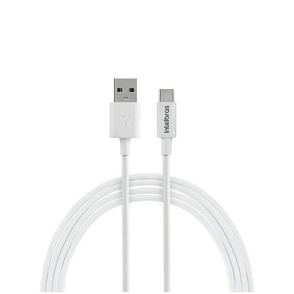 Cabo Usb-A - Usb-C 1,2m em Pvc Branco EUAC 12PB Intelbras