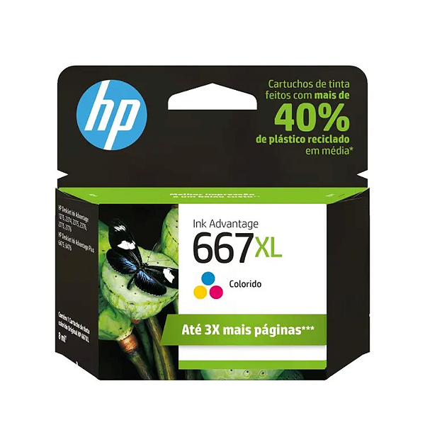 Cartucho Original Hp 667 XL Colorido