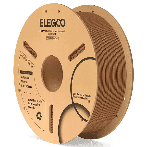 Filamento Elegoo PLA Marrom 1kg