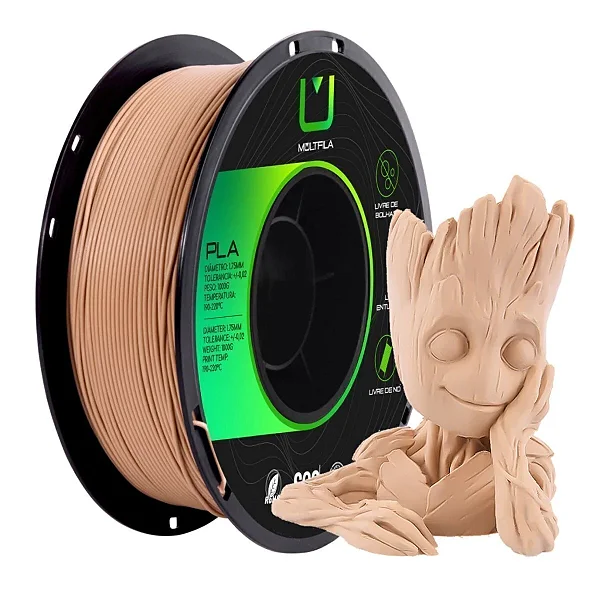 Filamento Multfila PLA Marrom Madeira 1kg