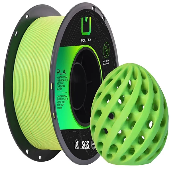 Filamento Multfila PLA Matte Verde/Amarelo 1kg