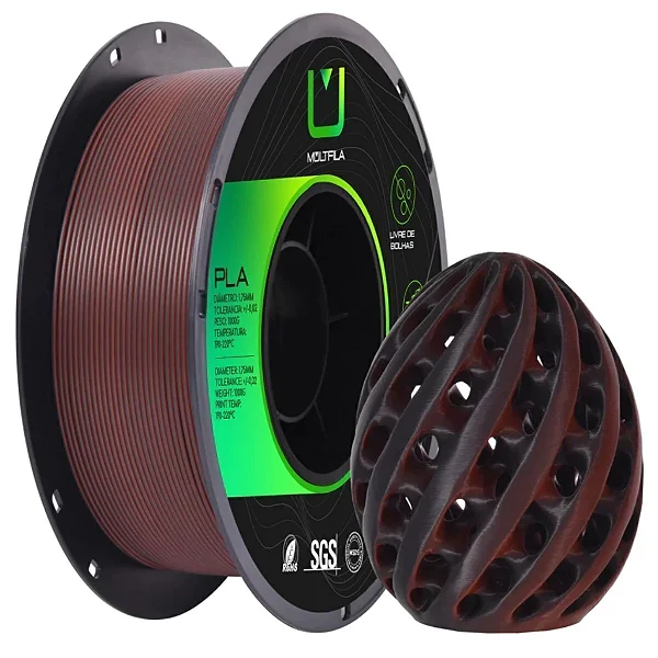 Filamento Multfila PLA Matte Preto/Vermelho 1kg