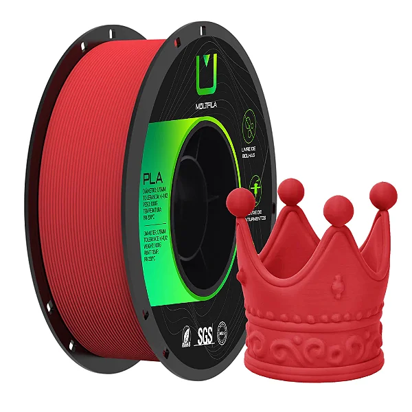 Filamento Multfila PLA Matte Vermelho 1kg