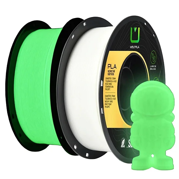 Filamento Multfila PLA Luminoso Verde 1kg
