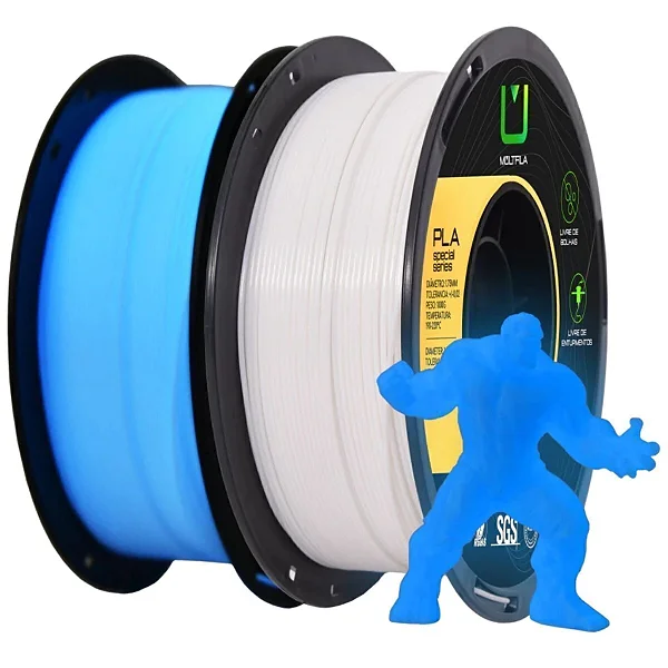 Filamento Multfila PLA Luminoso Azul 1kg