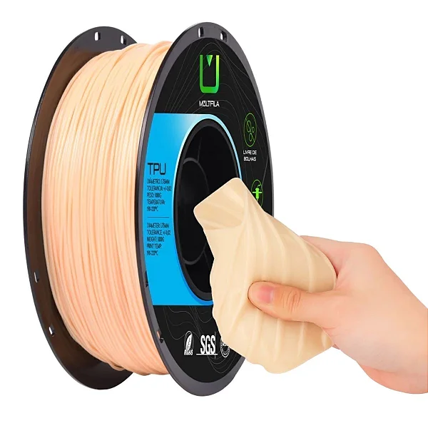 Filamento Multfila TPU 95A Bege 1kg