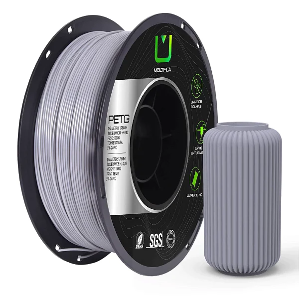 Filamento Multfila PETG Cinza 1kg