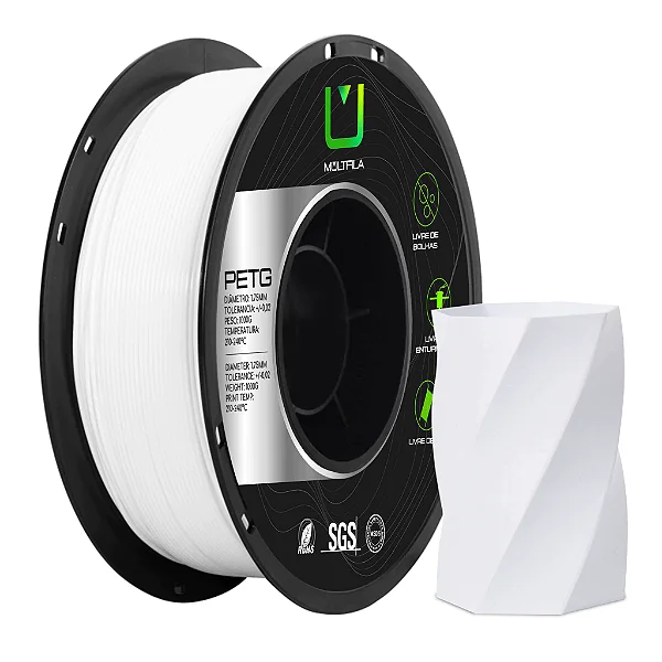 Filamento Multfila PETG Branco 1kg