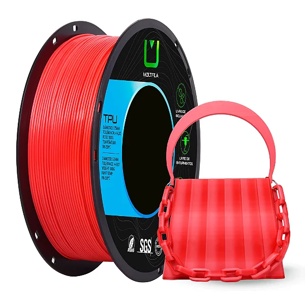 Filamento Multfila TPU 95A Raibow Vermelho/Branco 1kg