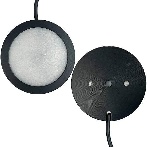 Lâmpada de Led Diy Redondo Pastilha Preta - Branco Quente 6W