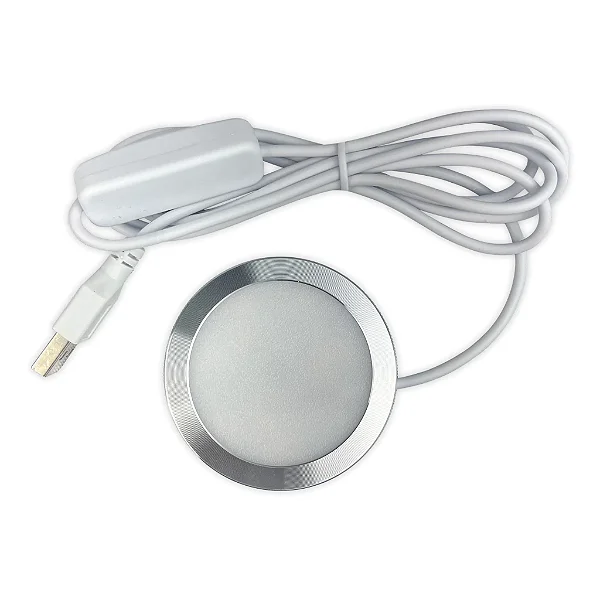 Lâmpada de Led Diy Redondo Pastilha Prata e Branca - RGB 2W