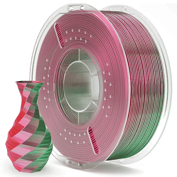 Filamento Elegoo PLA Silk Verde Vermelho 1kg