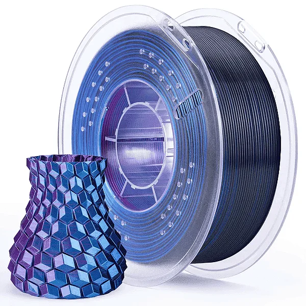 Filamento Elegoo PLA Silk Azul Roxo Preto 1kg
