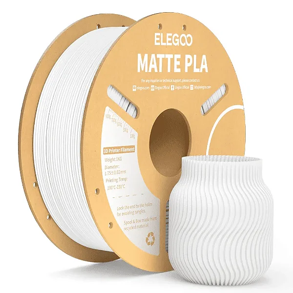Filamento Elegoo PLA Matte Branco 1kg