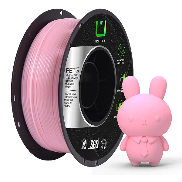 Filamento Multfila PETG Rosa Claro 1kg