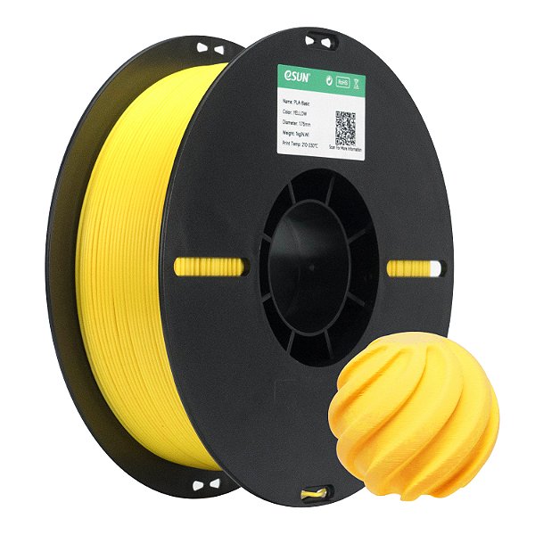Filamento Esun PLA Basic Amarelo 1kg