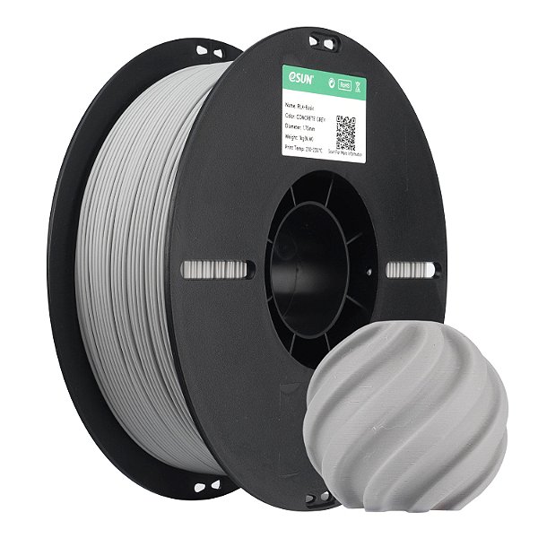 Filamento Esun PLA Basic Cinza Concreto 1kg
