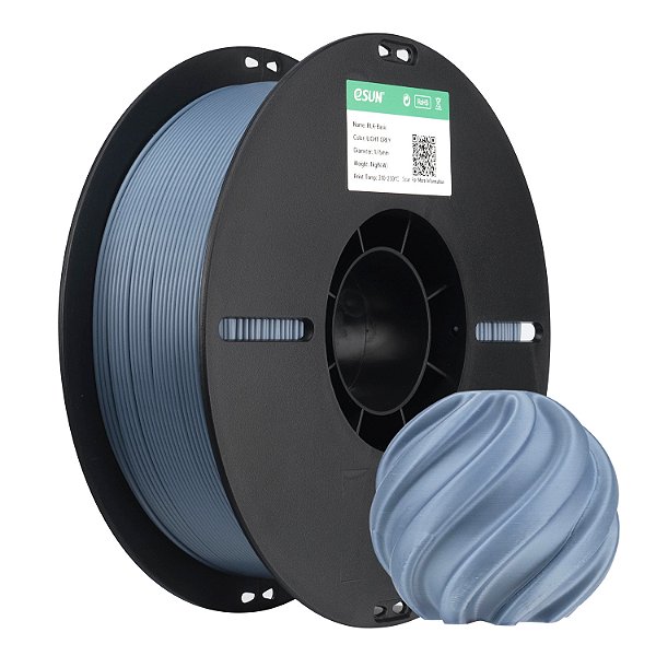 Filamento Esun PLA Basic Cinza Claro 1kg