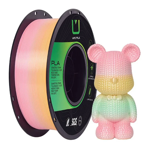 Filamento Multfila PLA Silk Rainbow Sweet 1kg