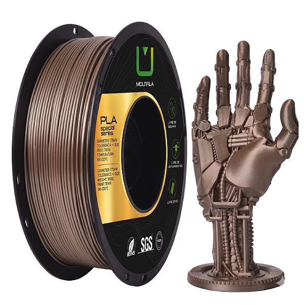 Filamento Multfila PLA Metal Ouro Imperial 1kg
