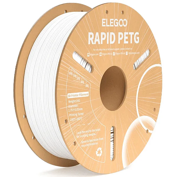 Filamento Elegoo PETG Branco 1kg