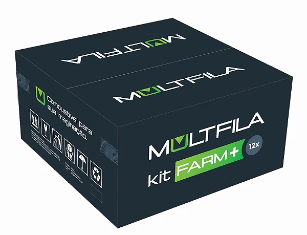 Kit Farm Multfila 12kg Filamento PETG Preto