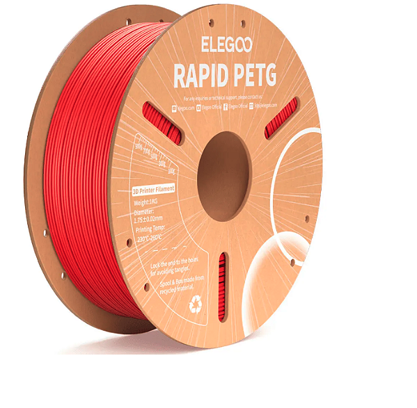 Filamento Elegoo PETG Vermelho 1kg